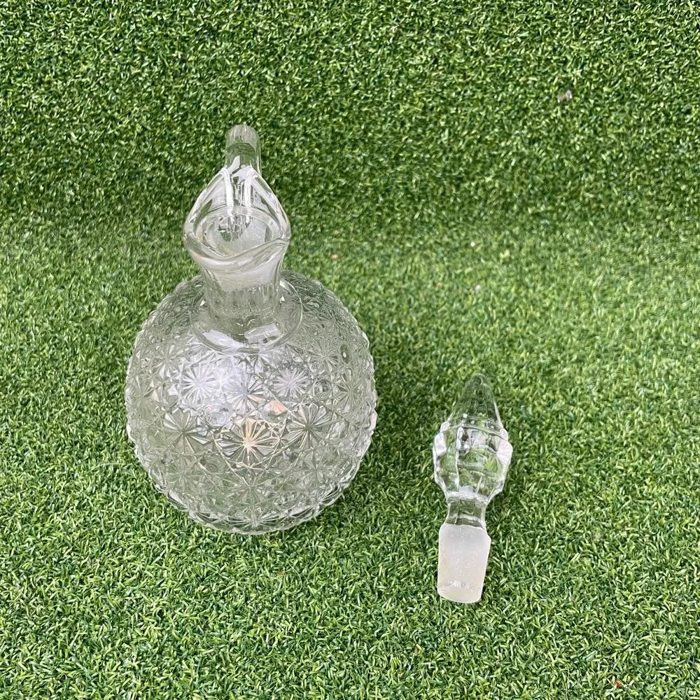 Vintage Crystal Glass Cruet Small Decanter